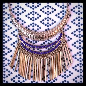 💙Royal blue & gold African Goddess necklace💙